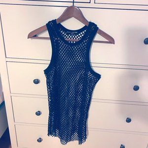 COTTON ON fishnet racerback top